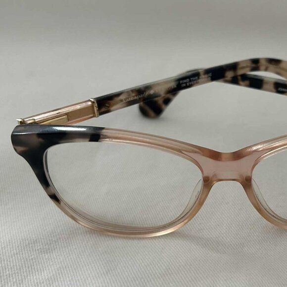 Kate Spade Johanna Blush Tortoise Cat Eye Eyeglass Frames With Case - Picture 9 of 11